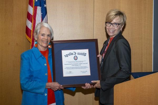 Fritzie Paine and President Casamento 