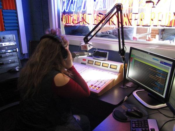 Maria Longeretta at board in Pioneer Radio WPNR